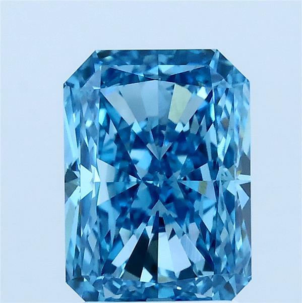 2.01ct Radiant FANCY VIVID BLUE VS1 Lab Created Diamond