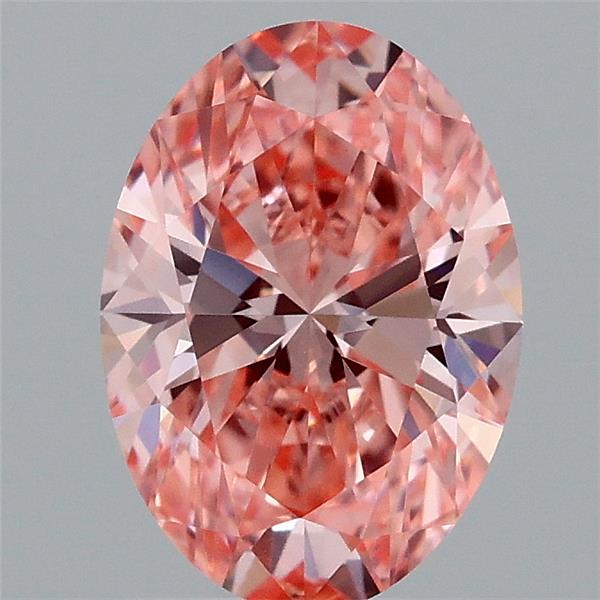 1.51ct Oval FANCY VIVID PINK VVS2 Lab Created Diamond