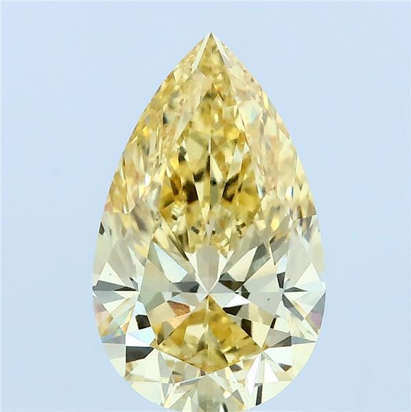 2.01ct Pear FANCY INTENSE YELLOW VS1 Lab Created Diamond