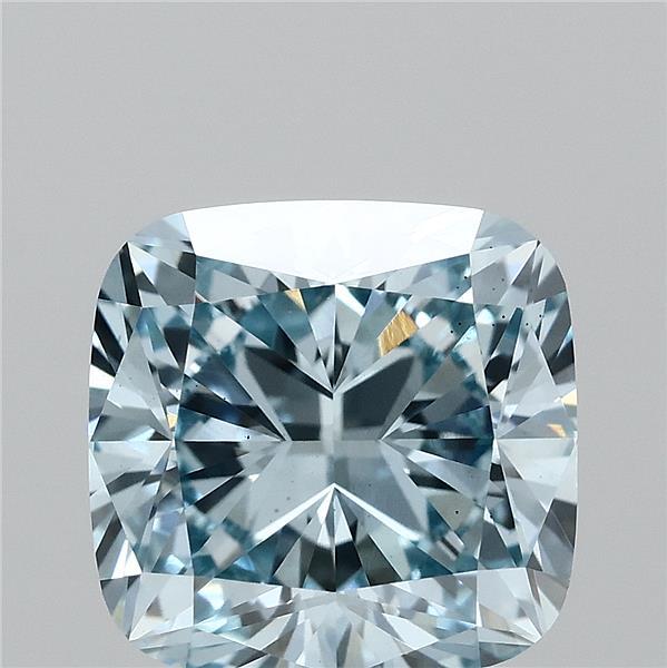2.16ct Cushion FANCY VIVID BLUE VS2 Lab Created Diamond