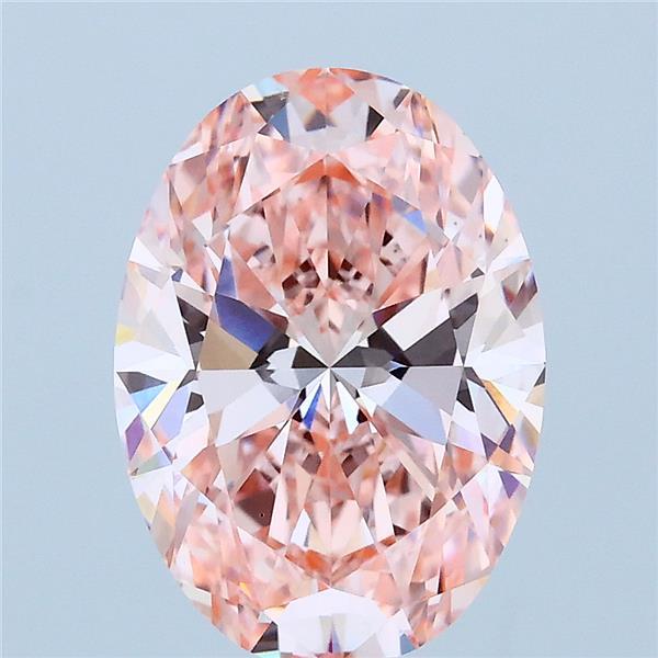 3.03ct Oval FANCY VIVID PINK VS1 Lab Created Diamond