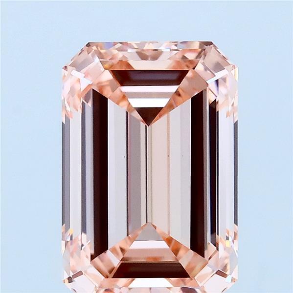 3.08ct Emerald FANCY INTENSE PINK VS1 Lab Created Diamond