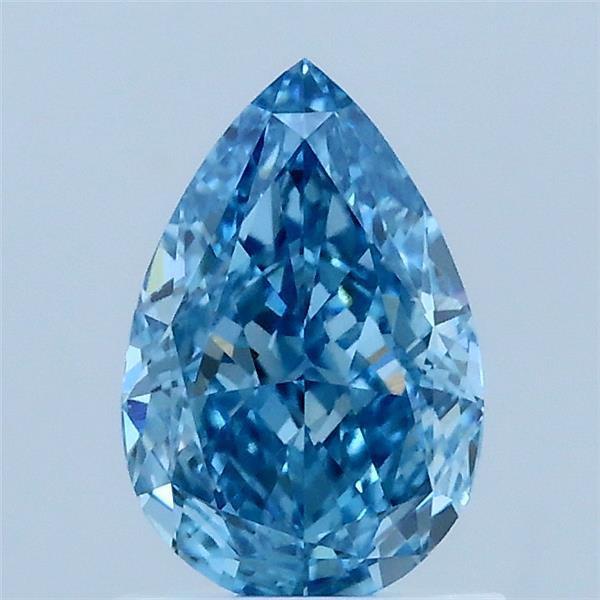 1.08ct Pear FANCY VIVID BLUE VS1 Lab Created Diamond