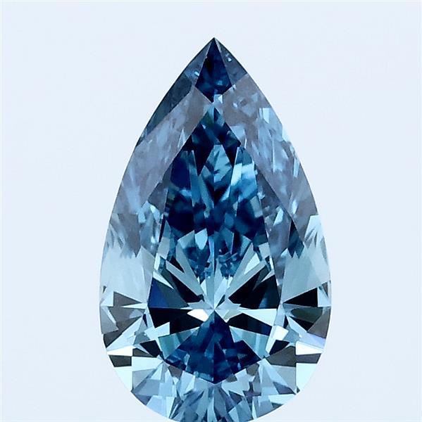 1.03ct Pear FANCY VIVID BLUE VVS2 Lab Created Diamond
