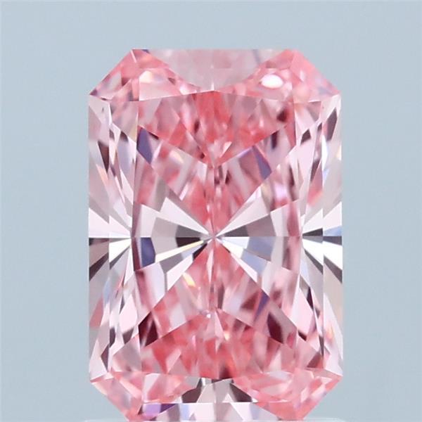 1.52ct Radiant FANCY VIVID PINK VVS2 Lab Created Diamond