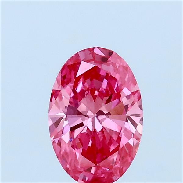 0.51ct Oval FANCY VIVID PINK VVS2 Lab Created Diamond