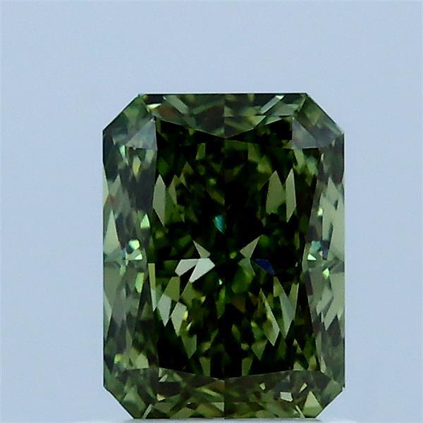 1.06ct Radiant FANCY VIVID GREEN VS1 Lab Created Diamond