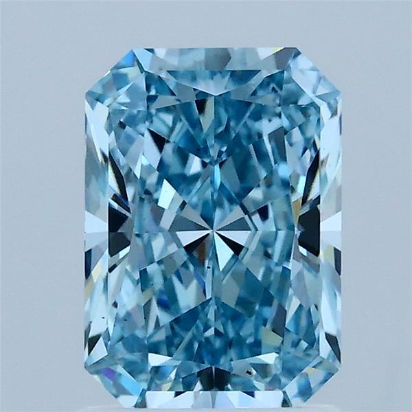 1.59ct Radiant FANCY VIVID BLUE VS2 Lab Created Diamond