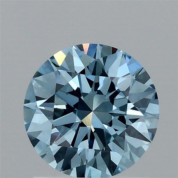 1.18ct Round FANCY VIVID BLUE VS2 Lab Created Diamond