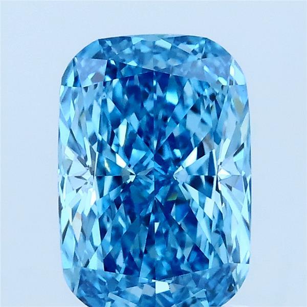 1.5ct Cushion FANCY VIVID BLUE VS1 Lab Created Diamond