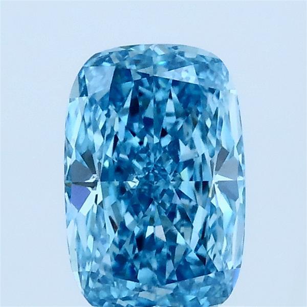 1ct Cushion FANCY VIVID BLUE VS2 Lab Created Diamond