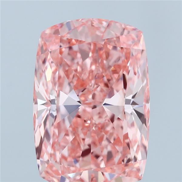 4.23ct Cushion FANCY VIVID PINK VVS2 Lab Created Diamond