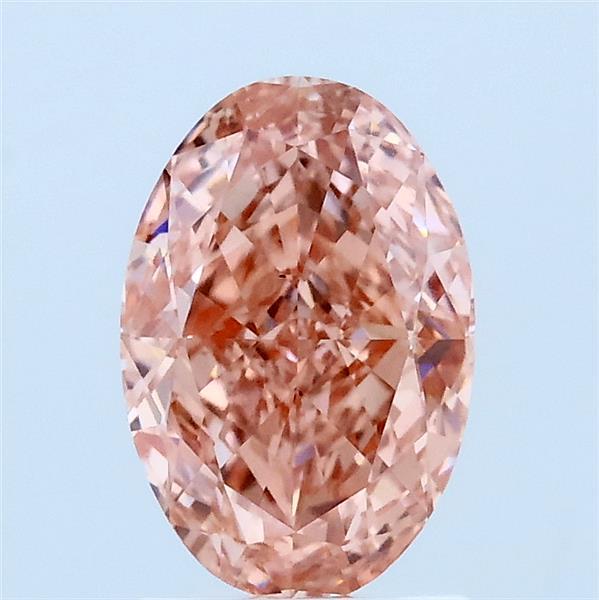 1.51ct Oval FANCY VIVID PINK VS1 Lab Created Diamond