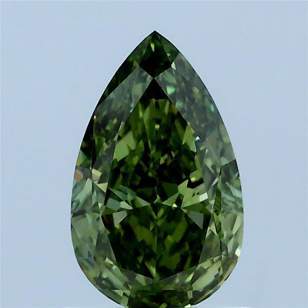 1.06ct Pear FANCY VIVID GREEN VS1 Lab Created Diamond
