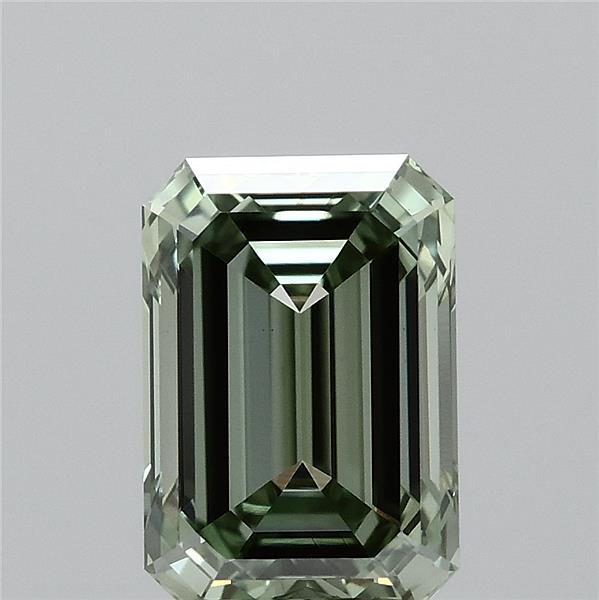 1.04ct Emerald FANCY VIVID GREEN VVS2 Lab Created Diamond