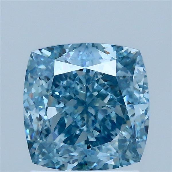 2.21ct Cushion FANCY VIVID BLUE VS1 Lab Created Diamond