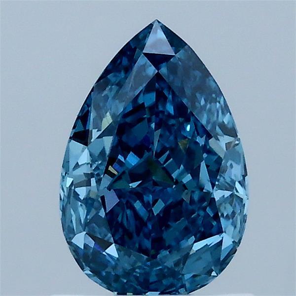 1.01ct Pear FANCY VIVID BLUE VS2 Lab Created Diamond