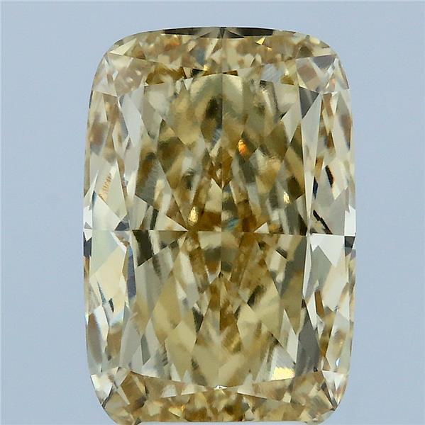 5.08ct Cushion FANCY INTENSE YELLOW VVS2 Lab Created Diamond