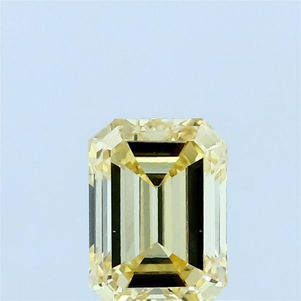 0.55ct Emerald FANCY LIGHT YELLOW VVS2 Lab Created Diamond