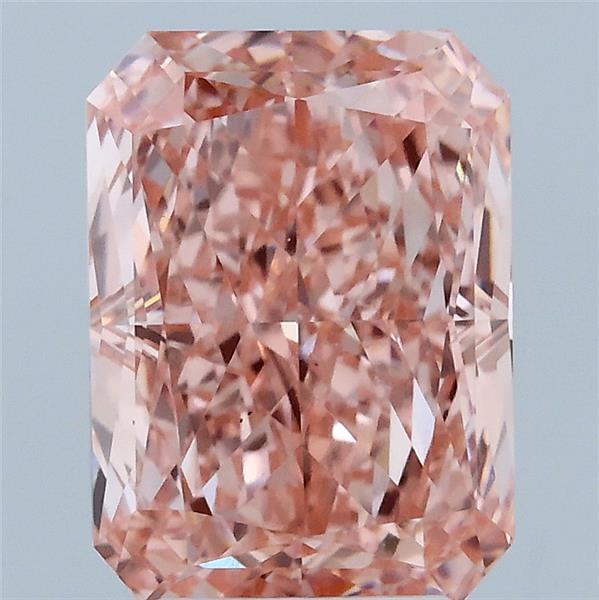 3.56ct Radiant FANCY VIVID PINK VS2 Lab Created Diamond
