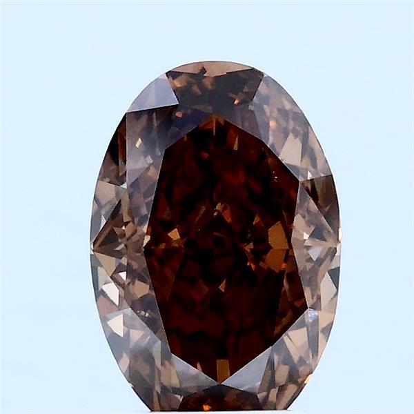 2.07ct Oval FANCY BROWN VS2 Lab Created Diamond
