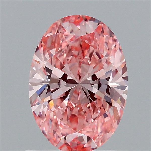 0.92ct Oval FANCY VIVID PINK VVS2 Lab Created Diamond