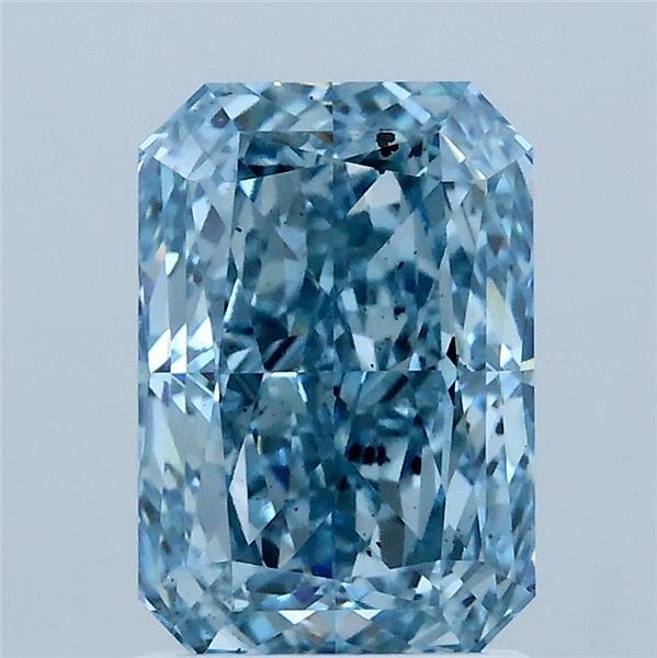 2.04ct Radiant FANCY VIVID BLUE VS2 Lab Created Diamond