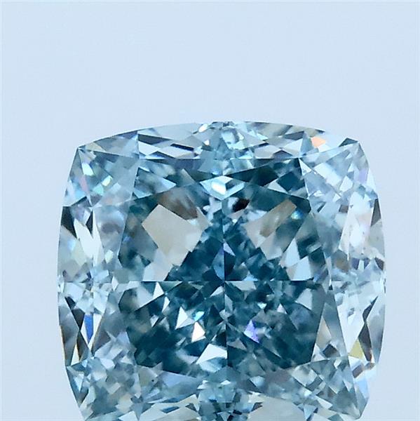 2.54ct Cushion FANCY INTENSE BLUE GREEN VS1 Lab Created Diamond