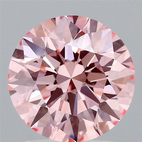 2.17ct Round FANCY VIVID PINK VS1 Lab Created Diamond