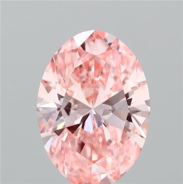 2ct Oval FANCY VIVID PINK VS1 Lab Created Diamond