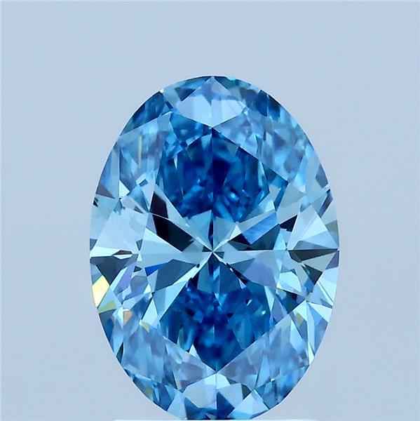 2ct Oval FANCY VIVID BLUE VS1 Lab Created Diamond