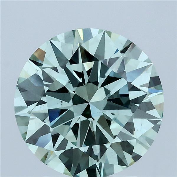 2.8ct Round FANCY VIVID GREEN VS2 Lab Created Diamond