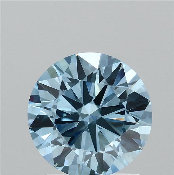 1.5ct Round FANCY VIVID BLUE VS2 Lab Created Diamond
