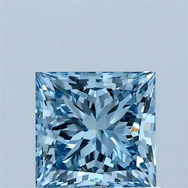1ct Princess FANCY VIVID BLUE VS1 Lab Created Diamond