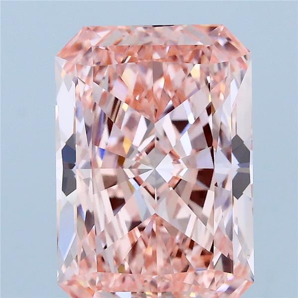3.09ct Radiant FANCY VIVID PINK VS1 Lab Created Diamond