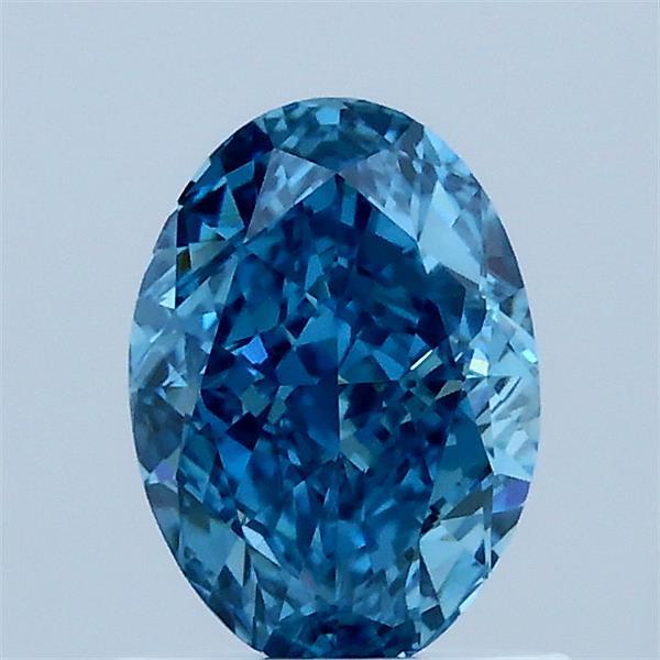 1.06ct Oval FANCY VIVID BLUE VVS2 Lab Created Diamond