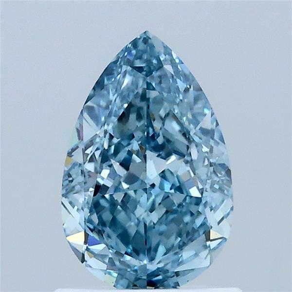 1.18ct Pear FANCY VIVID BLUE VS1 Lab Created Diamond