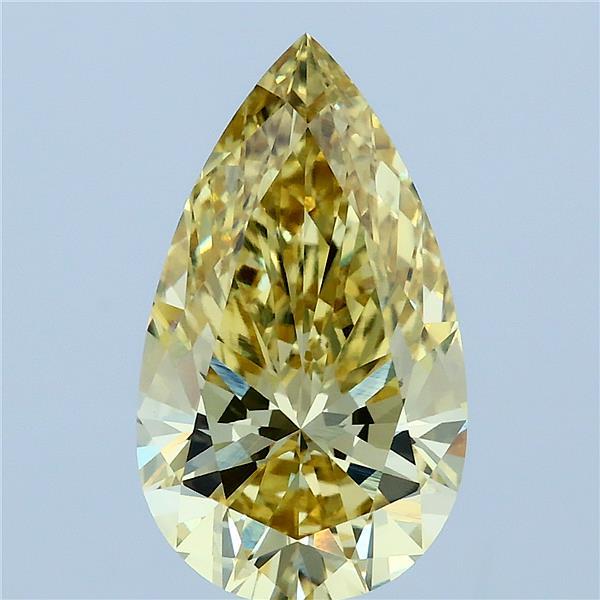 3.21ct Pear FANCY INTENSE YELLOW VVS1 Lab Created Diamond