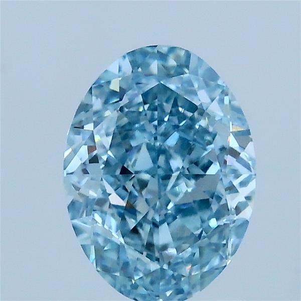 1.54ct Oval FANCY VIVID BLUE VS1 Lab Created Diamond