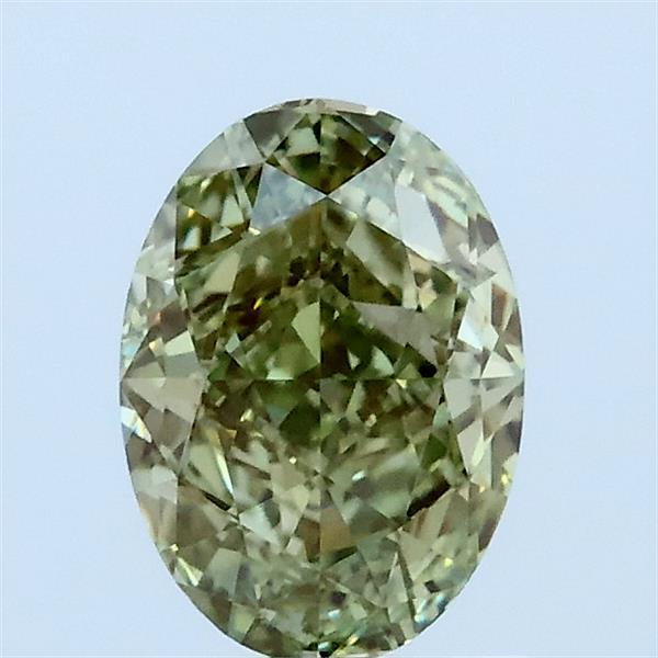 1.09ct Oval FANCY YELLOW GREEN VVS2 Lab Created Diamond