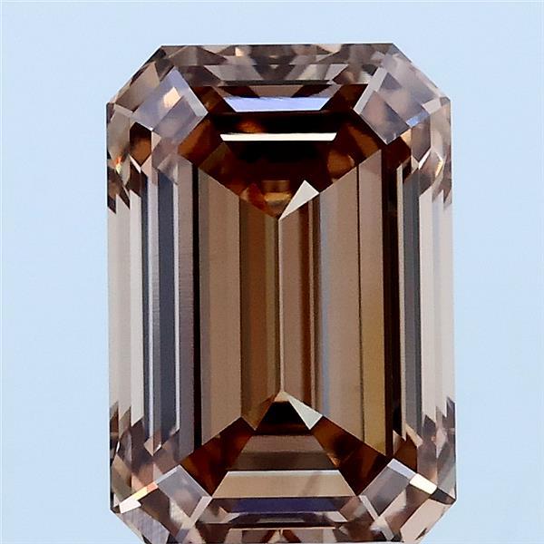 3.02ct Emerald FANCY BROWN VVS2 Lab Created Diamond
