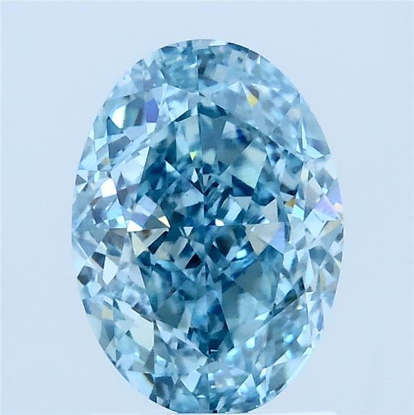 2.07ct Oval FANCY VIVID BLUE VS1 Lab Created Diamond