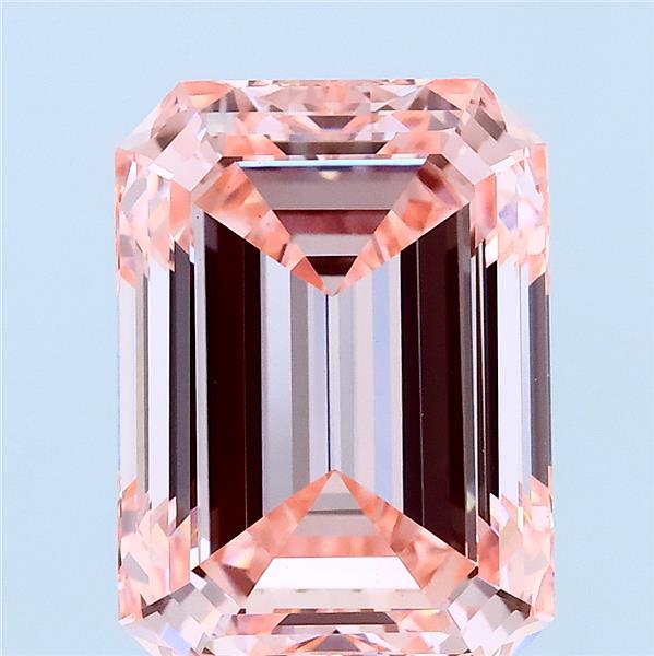 4.72ct Emerald FANCY INTENSE PINK VS1 Lab Created Diamond