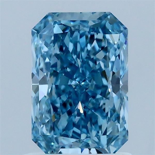 1.31ct Radiant FANCY VIVID BLUE VVS2 Lab Created Diamond