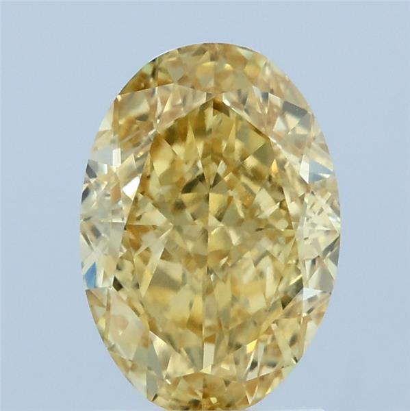2.08ct Oval FANCY INTENSE YELLOW VVS2 Lab Created Diamond