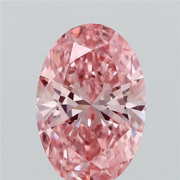 1.05ct Oval FANCY VIVID PINK VVS2 Lab Created Diamond