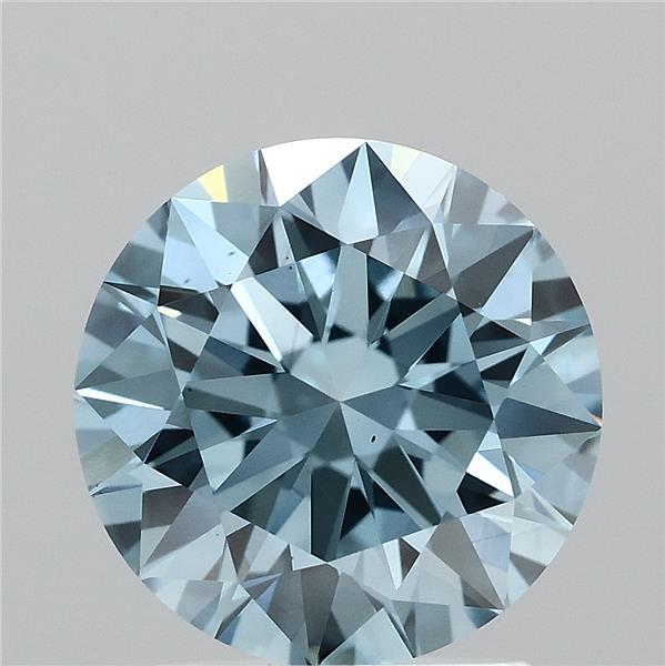 2.06ct Round FANCY VIVID BLUE VS1 Lab Created Diamond