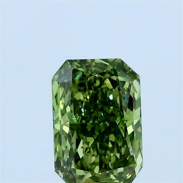 0.62ct Radiant FANCY VIVID GREEN VS1 Lab Created Diamond