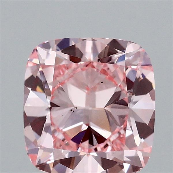 1.42ct Cushion FANCY VIVID PINK VS2 Lab Created Diamond