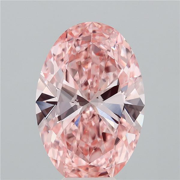 8ct Oval FANCY VIVID PINK VVS2 Lab Created Diamond